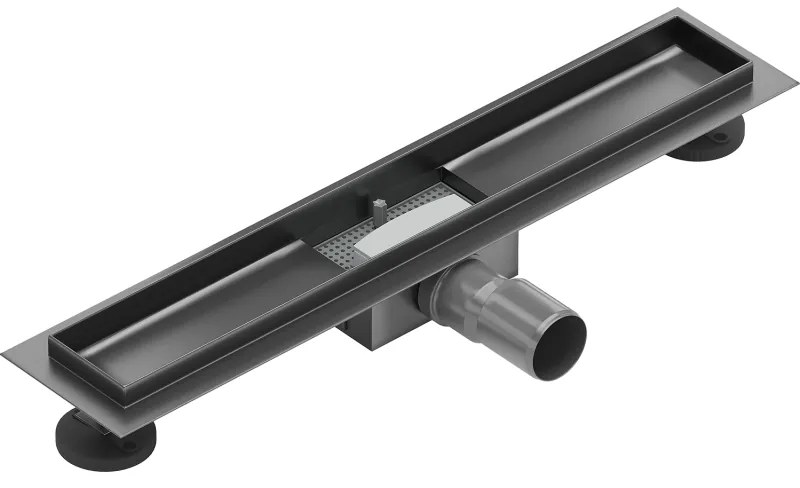 Mexen Flat korpus do odpływu liniowego 50 cm, gun gray szczotkowany - 1E15050