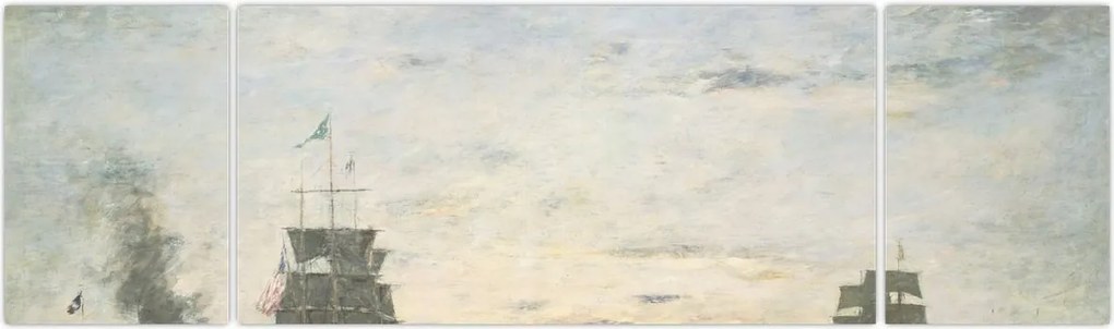Obraz - Eugène Boudin, Entrance to the Harbor, Le Havre, reprodukcje (170x50 cm)