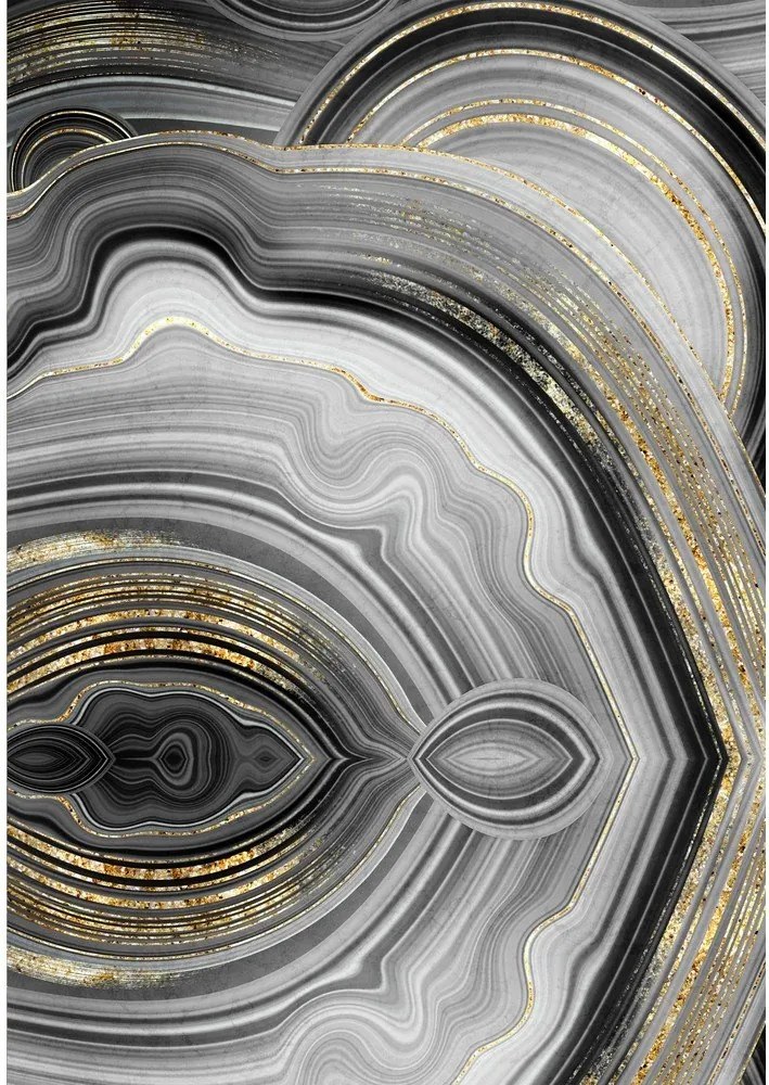 Dywaniki łazienkowe w szaro-złotym kolorze zestaw 2 szt. 60x100 cm CT – Foutastic