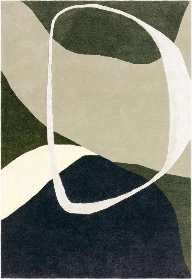 Zielony wełniany dywan tkany ręcznie 160x230 cm Matrix – Asiatic Carpets