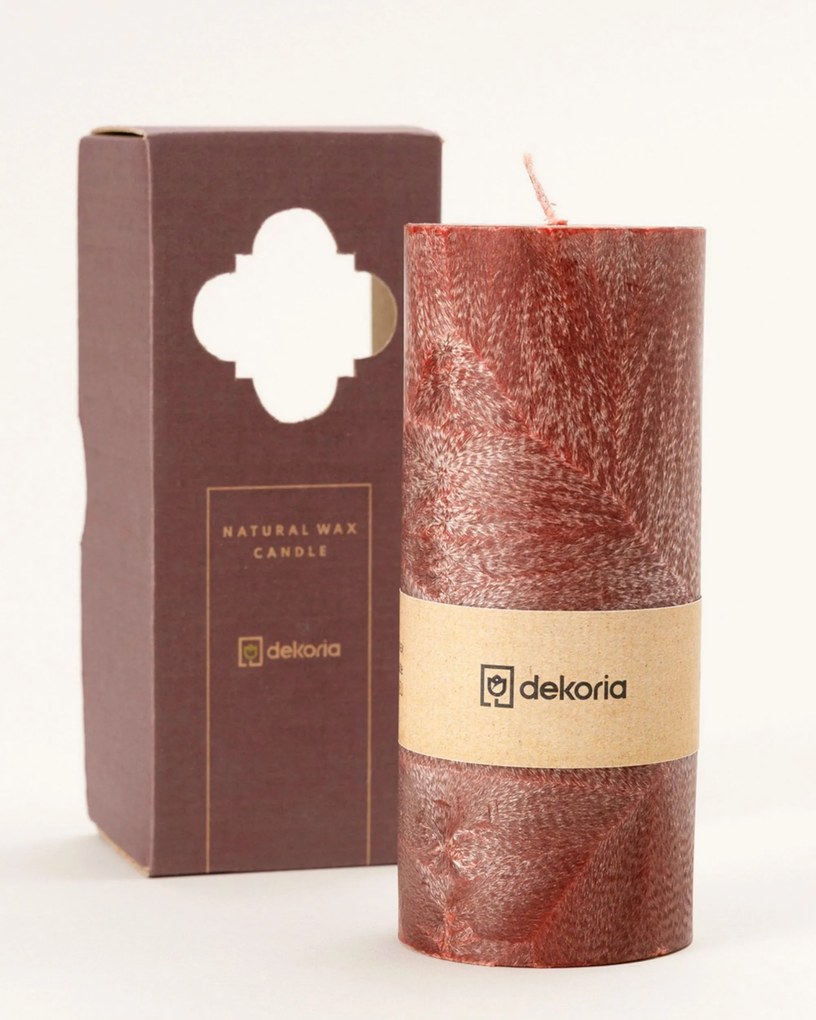Świeca zapachowa palmowa walec Burgundy