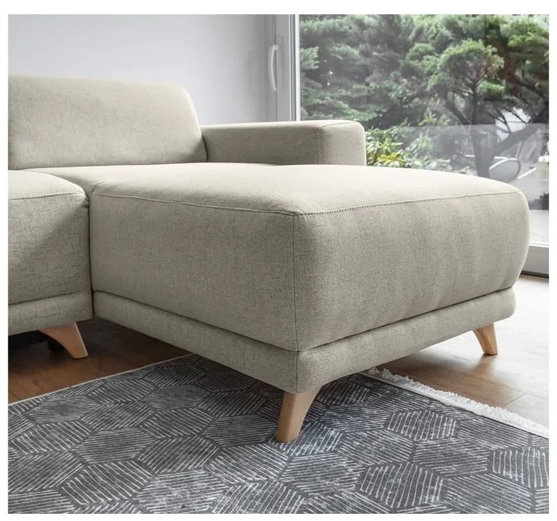 Beżowy rozkładany/ze schowkiem narożnik Classy Sophie – Miuform