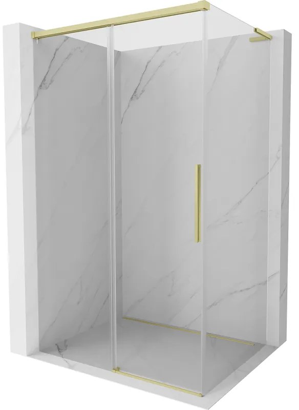 Mexen Rox L kabina prysznicowa rozsuwana 115 x 75 cm, transparent, złota szczotkowana - 8C2L-115-075-55-00