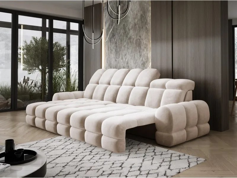 Narożnik TOLLO MINI S Lewostronny Elektryczna regulacja Salvador 01 kolor Kremowy WERSAL