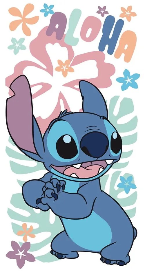 Bawełniany ręcznik dziecięcy 70x140 cm Lilo and Stitch "Hawaiian Harmony" – Jerry Fabrics