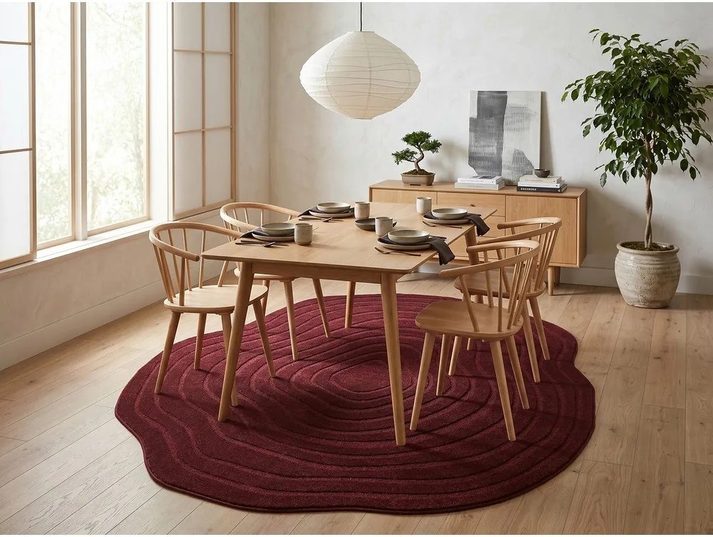 Bordowy dywan 160x230 cm Pebble – ESTE
