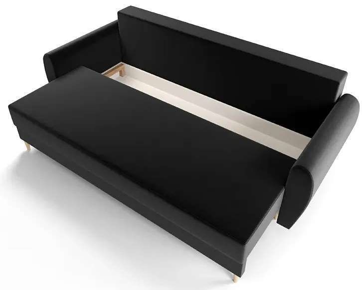 Czarna sofa rozkładana Z3-B11