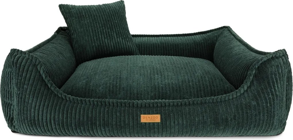 Ortopedyczne legowisko dla psa lub kota Milano - zieleń butelkowa