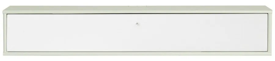 Biało-miętowa szafka pod TV 133x22x32,5 cm Mistral – Hammel Furniture