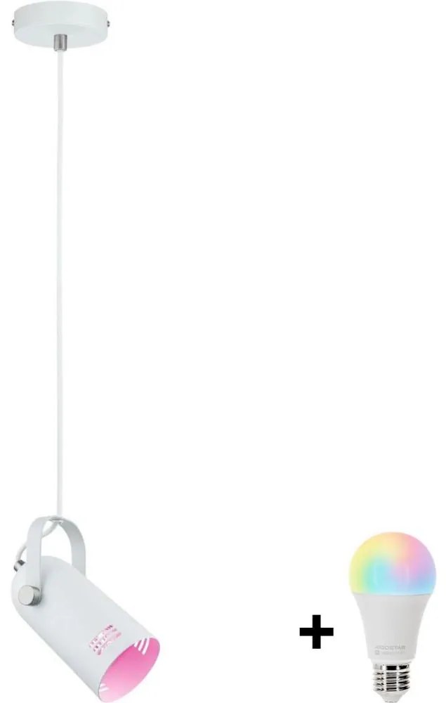 Paulmann 79767 - LED RGBW 1xE27/9W żyrandol na linkach LAVEA 230 V biały