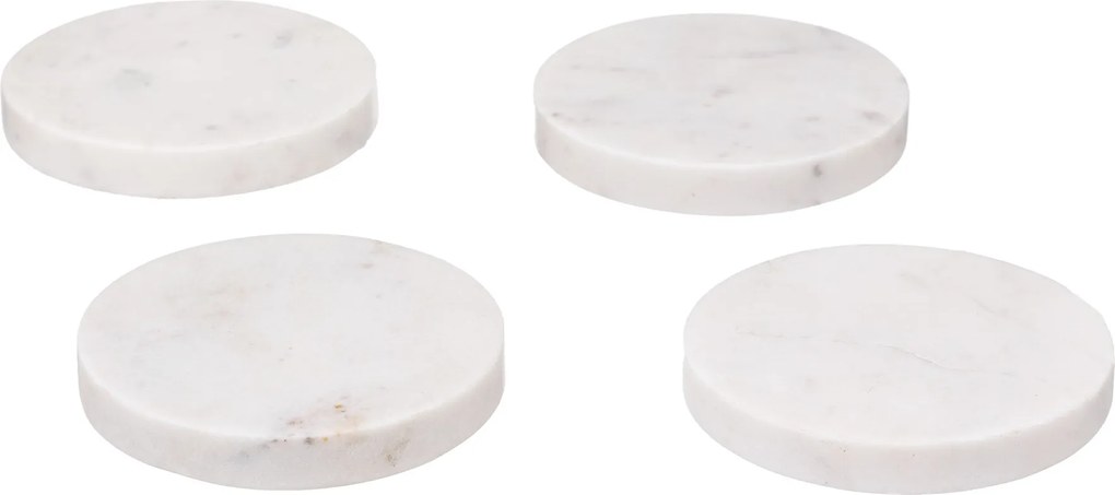 Podkładki pod kubki MARBLE, Ø 10 cm, 4 sztuki
