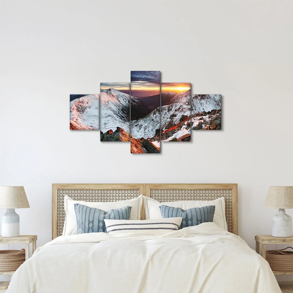 Obraz - Zimowa panorama górska (125x70 cm)