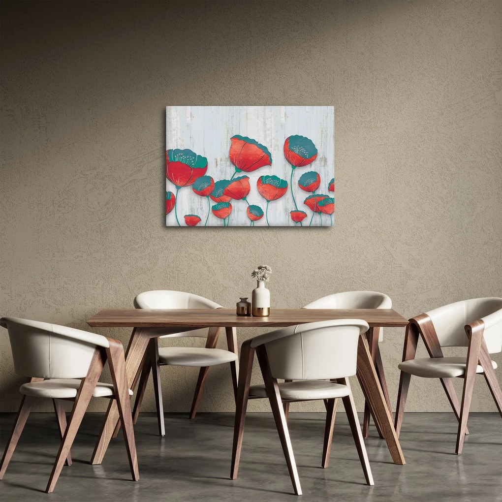 Obraz - Maki - nafta (70x50 cm)