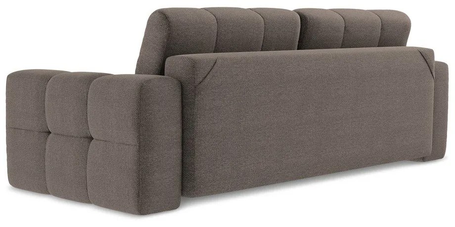 Brązowa rozkładana sofa z materiału bouclé 255 cm Milu – Makamii
