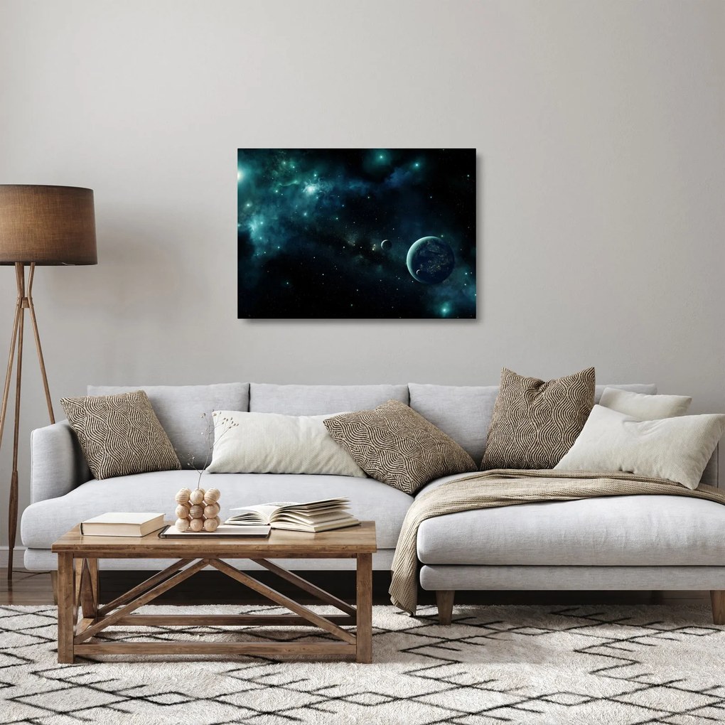 Obraz na szkle - Życie w kosmosie (70x50 cm)