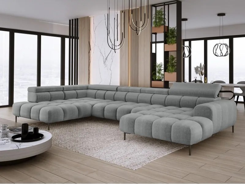 Narożnik PLAZA XL Lewostronny Elektryczna regulacja Tkanina EDEN 18 WERSAL