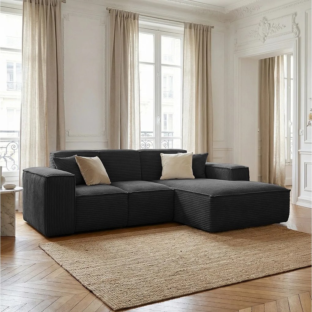 Narożnik rogówka kolor czarny Siena