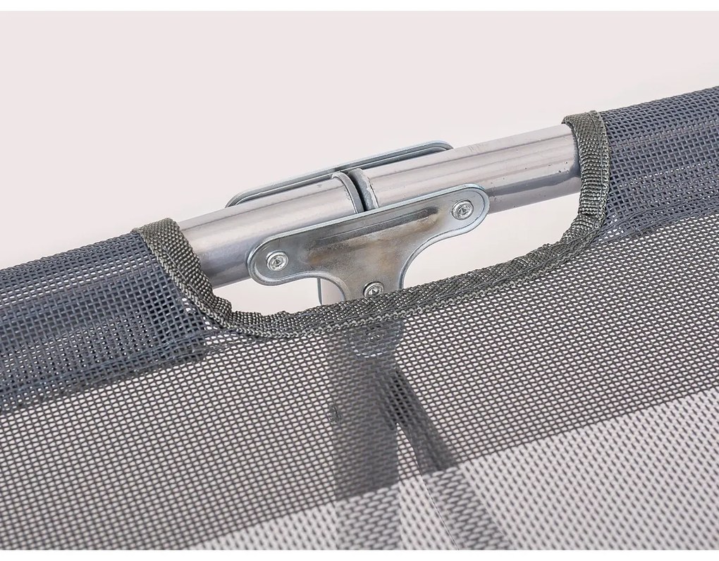 Happy Green Leżak plażowy Athina szary, 190 x 58 x 27 cm