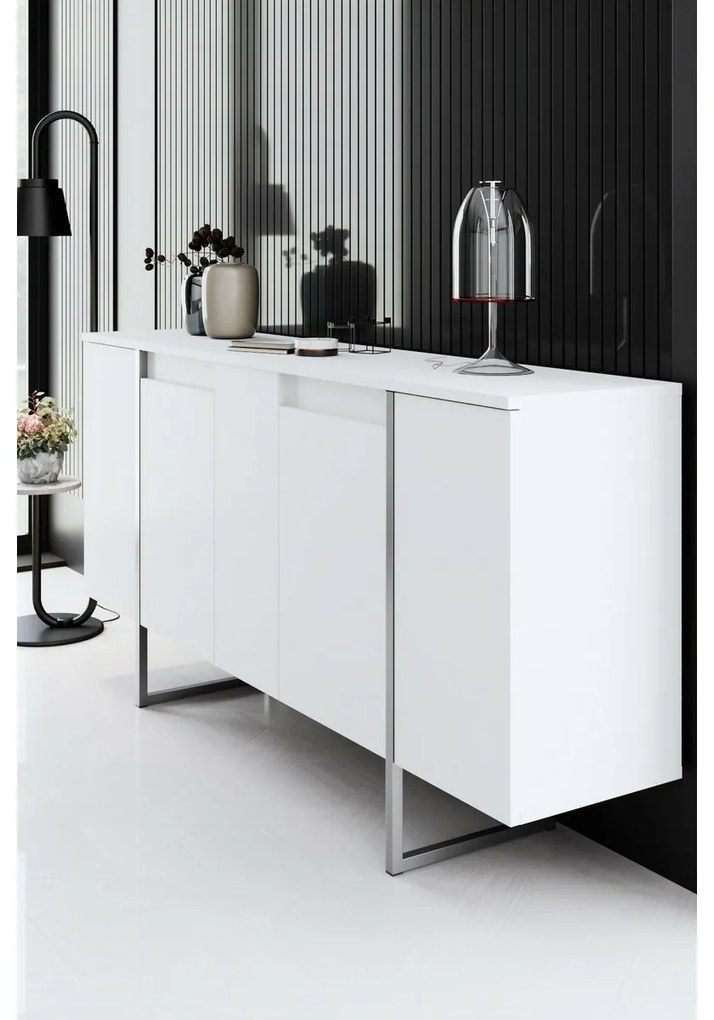 Szafka Luxe White and Silver