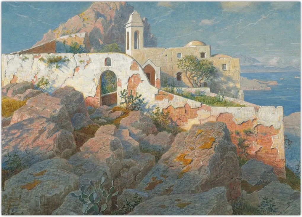 Obraz na szkle - William Stanley Haseltine, Santa Maria a Cetrella, Anacapri, reprodukcje (70x50 cm)
