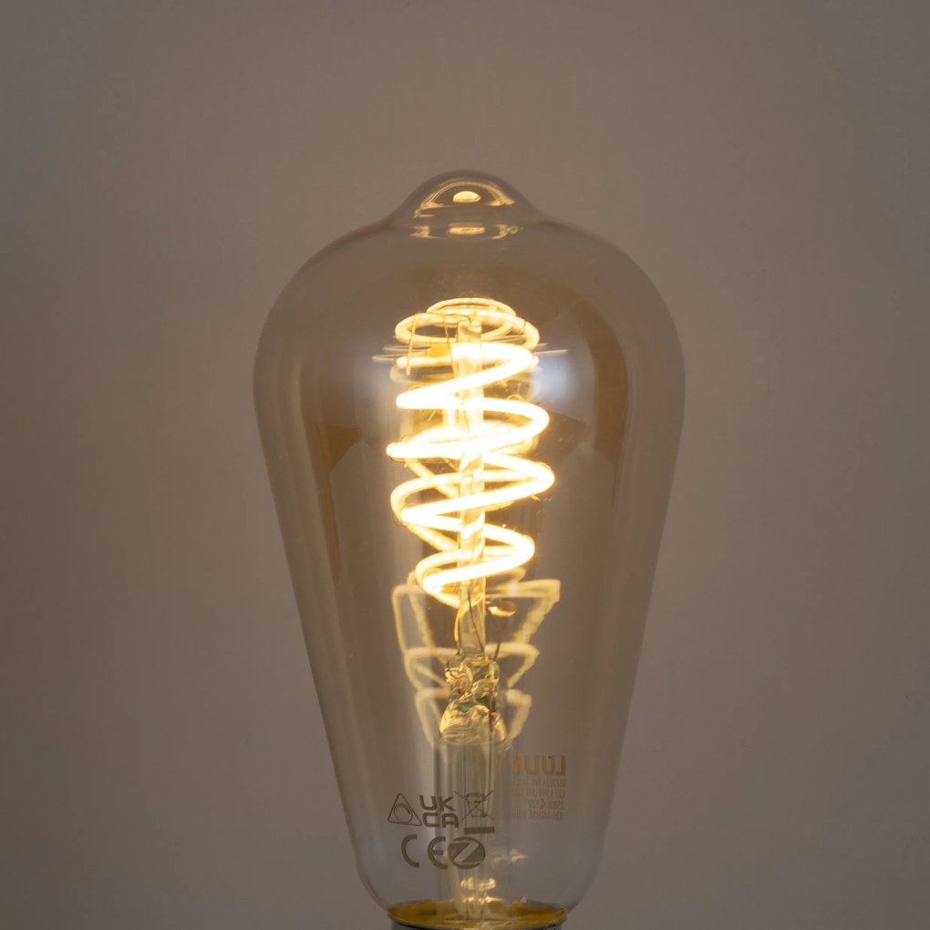 Zestaw 5 inteligentnych żarówek LED E27 z możliwością ściemniania ST64 Amber 4,9W 320 lm 2500K Zigbee