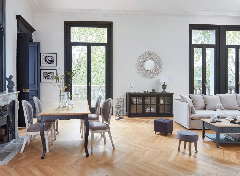 Lustro dekoracyjne FLOWER, Ø 90 cm, ozdobna rama