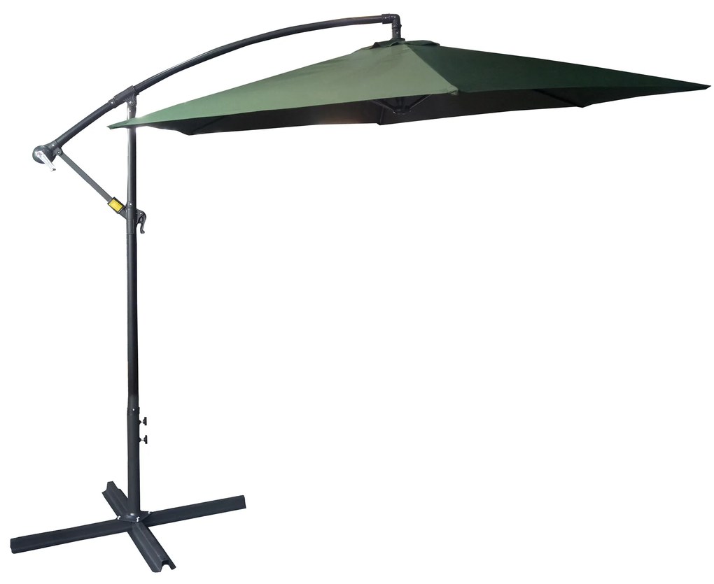 Parasol ogrodowy boczny 3 m zielony PATIO