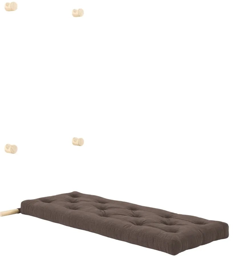 Ciemnobrązowy sztruksowy fotel Hooked – Karup Design