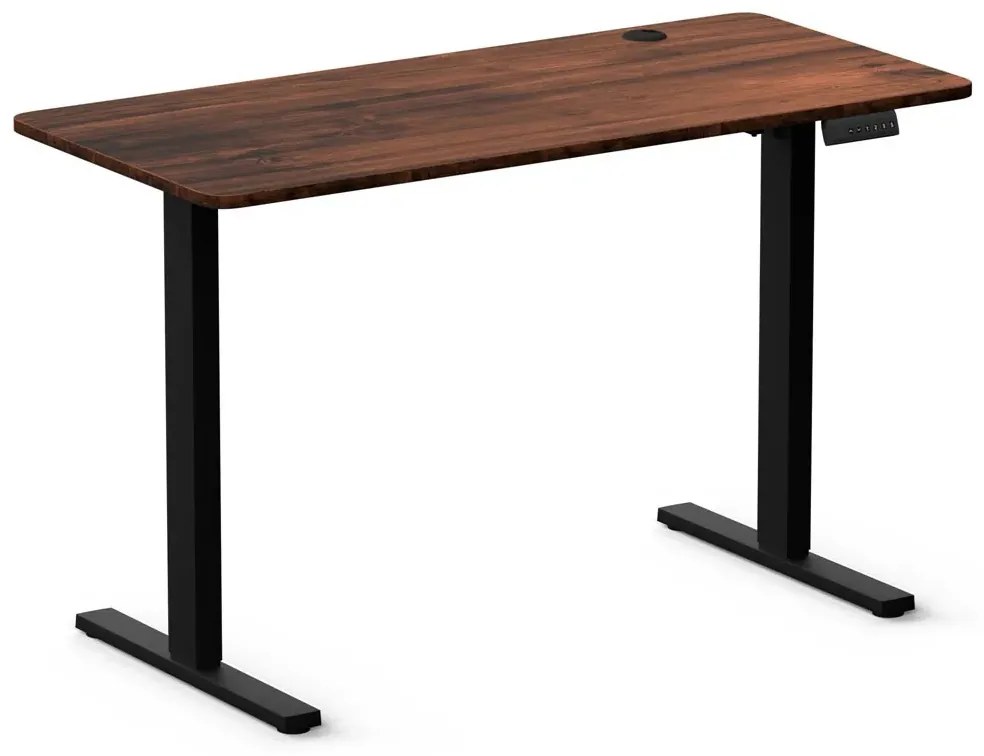 Regulowane biurko elektryczne do pracy na stojąco czarny + brązowy 120 cm M0-K56