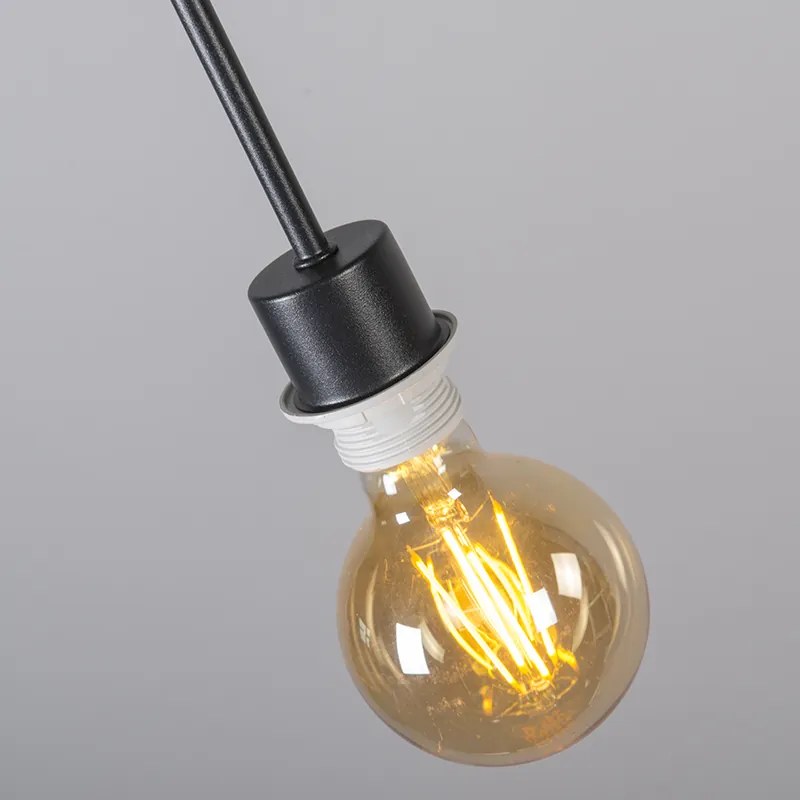 Nowoczesna lampa wisząca czarna z kloszem 45 cm taupe - Combi 1 Nowoczesny Oswietlenie wewnetrzne