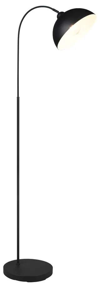 Czarna lampa stojąca z metalowym kloszem (wysokość 170 cm) Sierra – Reality