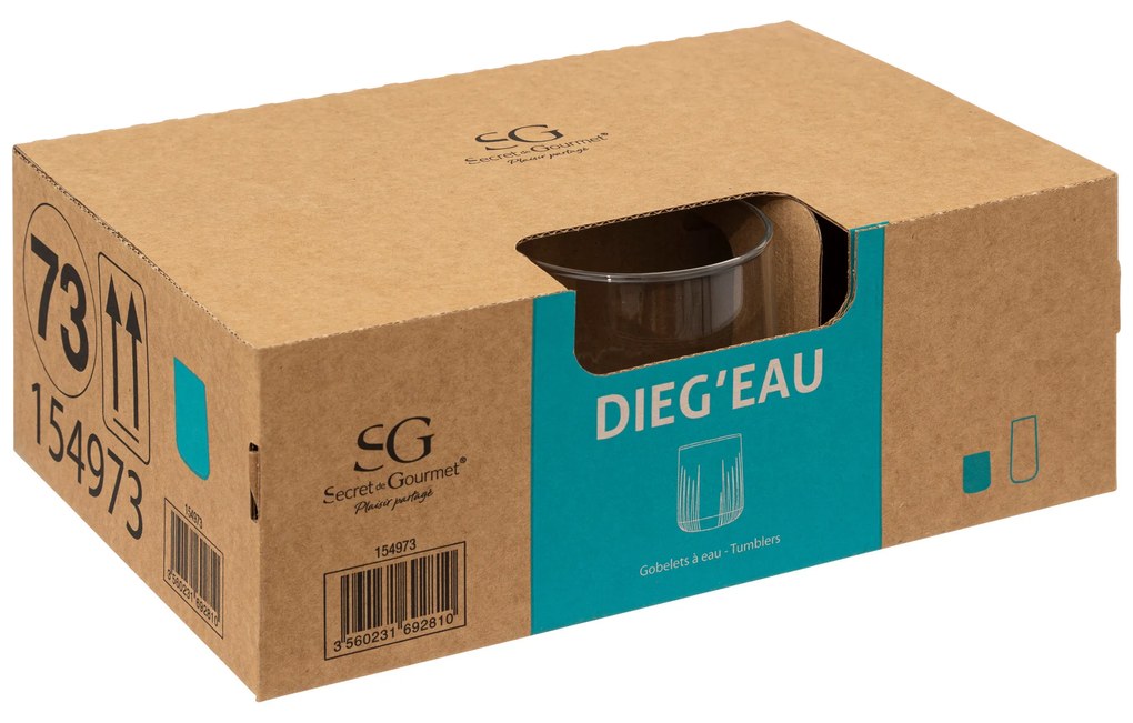 Szklanki niskie Dieg'eau, 6 sztuk x 310 ml