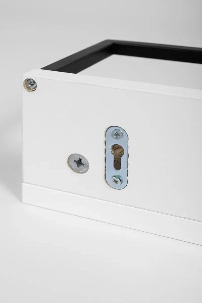 Półka łazienkowa z relingiem LOV 40 cm biały połysk KROFAM