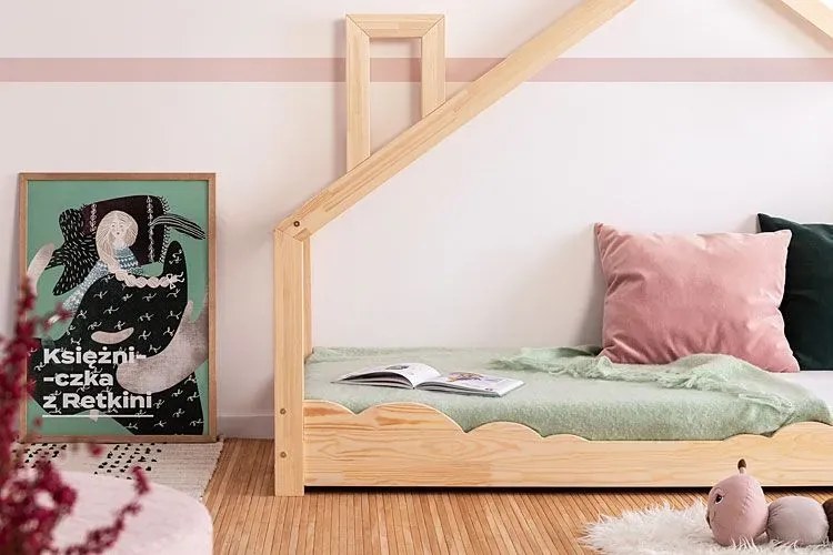 Drewniane łóżko dziecięce domek Lumo 5X - 23 rozmiary