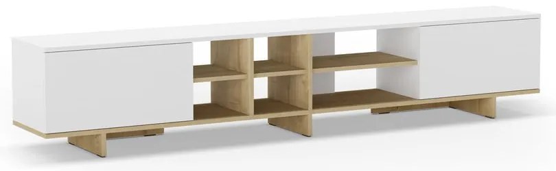 Biała szafka pod TV 230x44 cm Cequoia – Marckeric