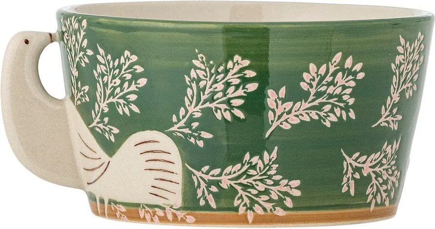 Zielona kamionkowa miska na zupę 460 ml Hezha – Bloomingville