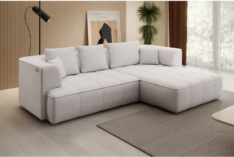 Narożnik ALBIO S z elektryczną regulacją siedziska funkcja spania WERSAL