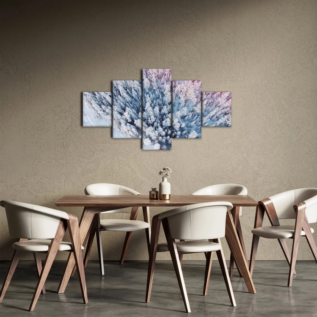 Obraz ośnieżonych drzew (125x70 cm)