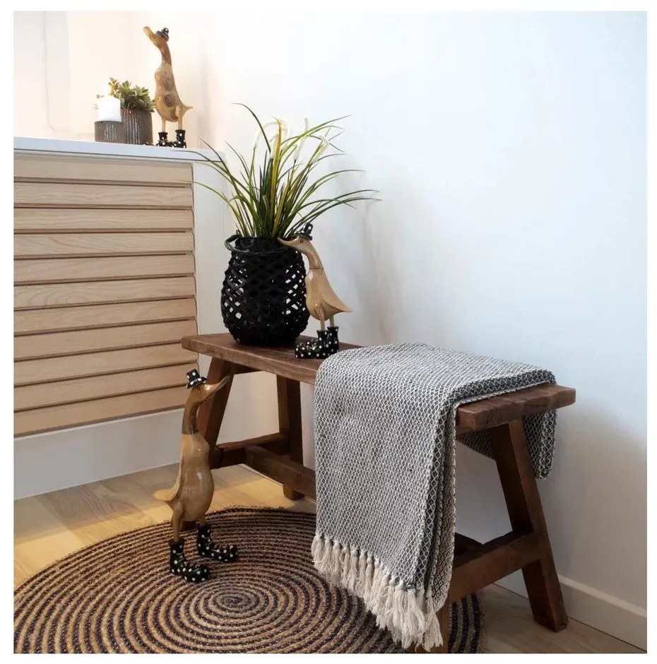 Brązowa drewniana ławka ogrodowa Barcelona – House Nordic