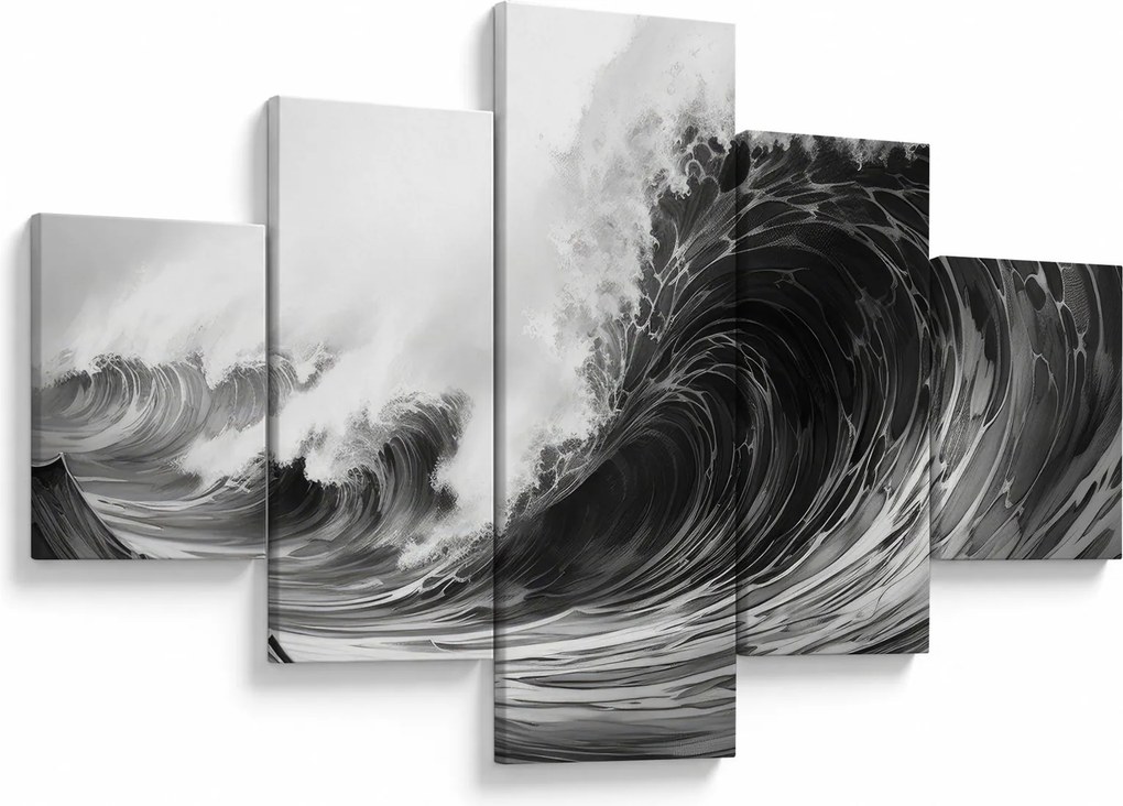 Obraz - Malowanie fal (125x70 cm)