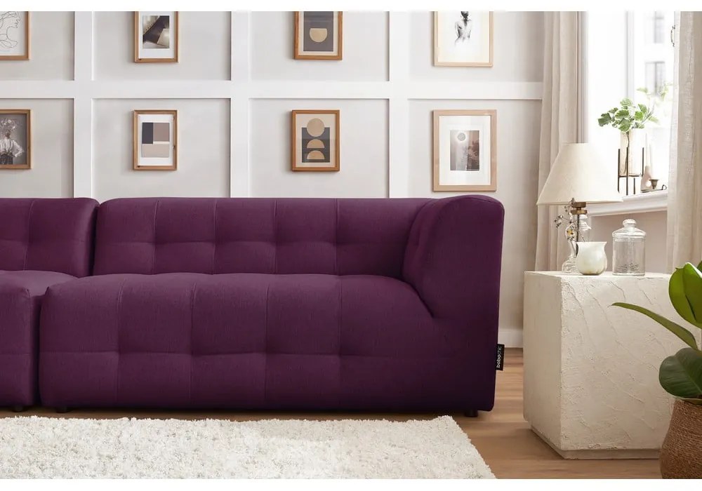 Ciemnofioletowa sofa 324 cm Kleber – Bobochic Paris