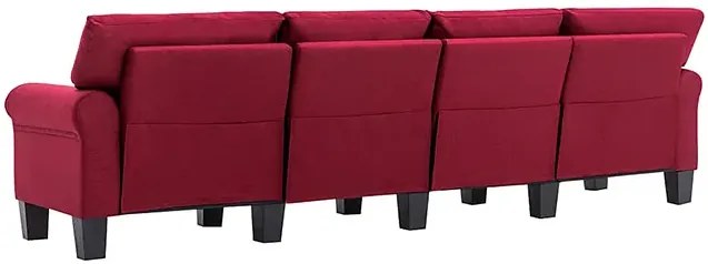 Czteroosobowa czerwona sofa - Alaia 4X