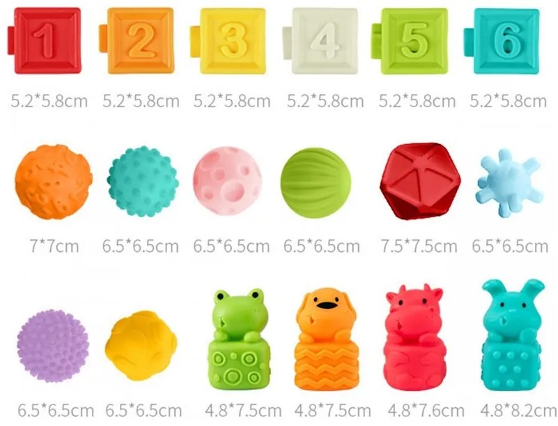 Woopie baby sensory puzzles squeeze puzzle sound learning to count 20 el.