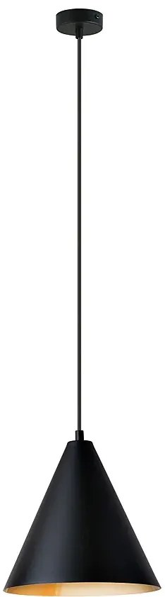 Nowoczesna lampa wisząca czarno-złota - 4X D121 R5-R06