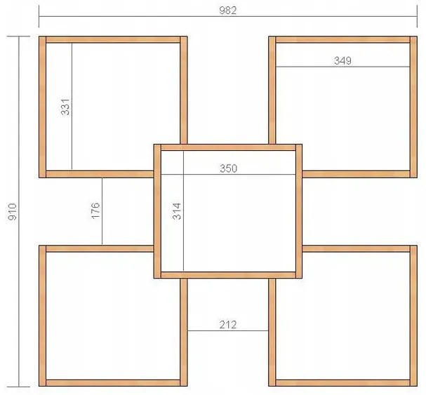 Minimalistyczna półka ścienna w kolorze wenge Dexo 4X