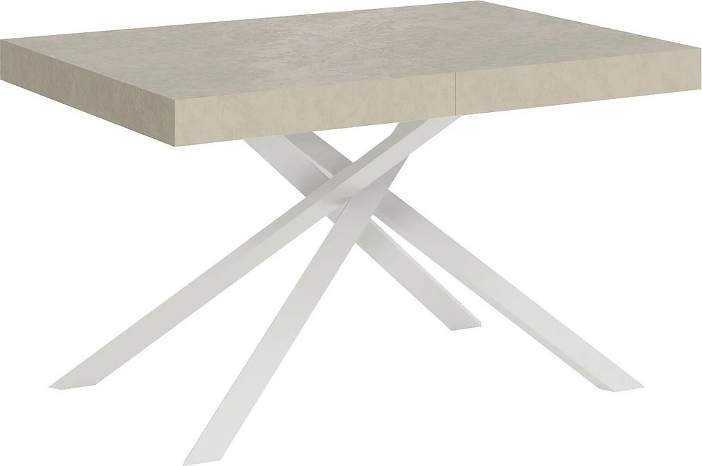 Stół rozkładany 140/244x90 cm Karida kaszmir nogi białe