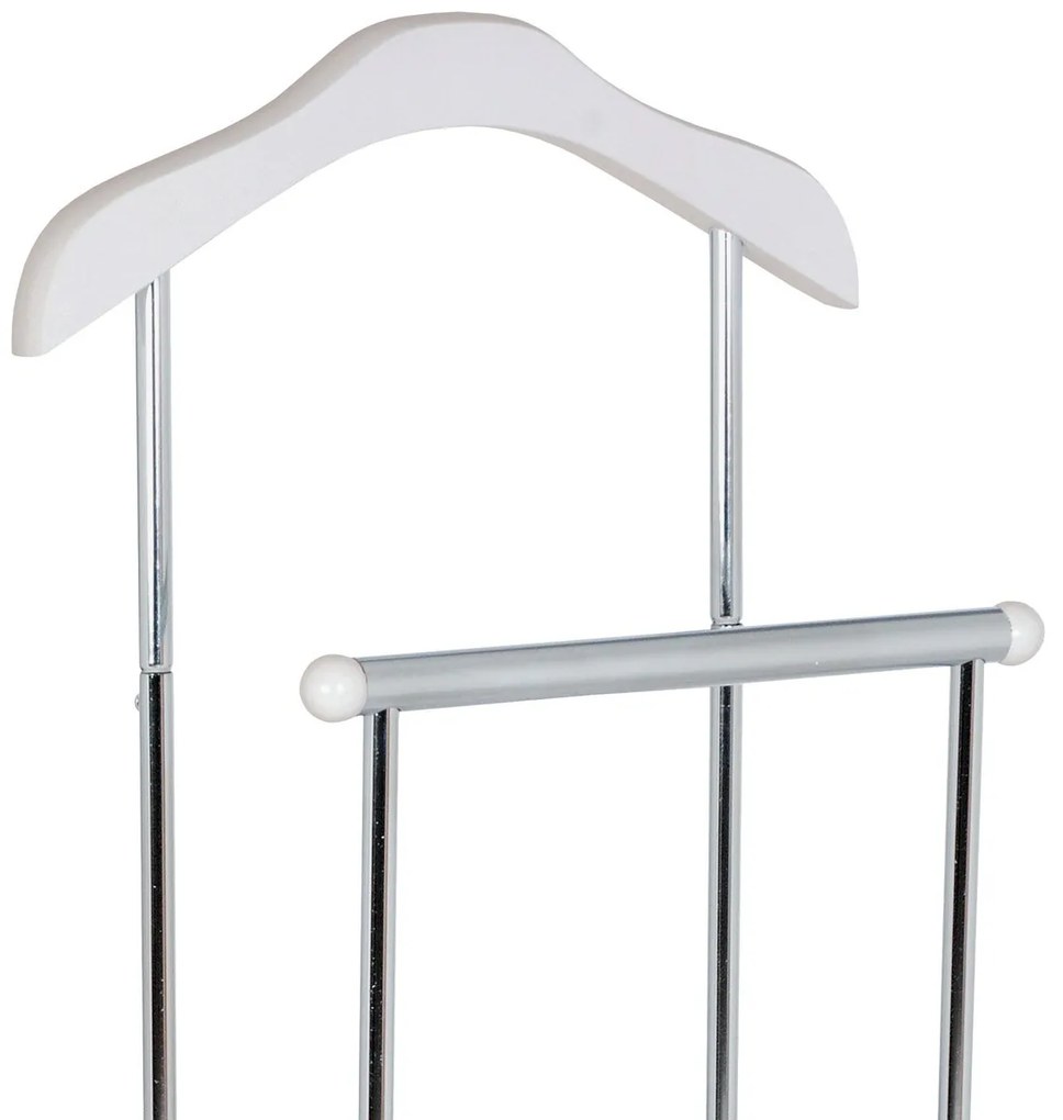 Cichy sługa Dustin chrom / biały, 45 x 108 cm