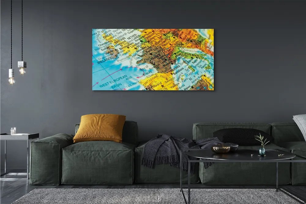 Obraz na płótnie Globus i Mapa