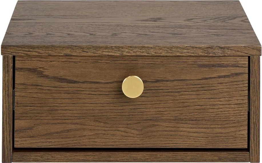 Szafka nocna w dekorze dębu w ciemnym naturalnym kolorze Monfort – Actona