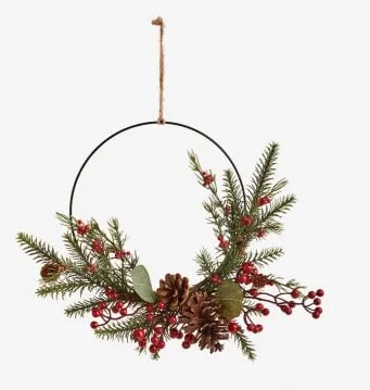 Dekoracyjny Wieniec Świąteczny Z Szyszkami Lanorial Pesto - Sklum